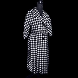 -SOLD- MCM Vintage 50’s Anne Klein Houndstooth Overcoat